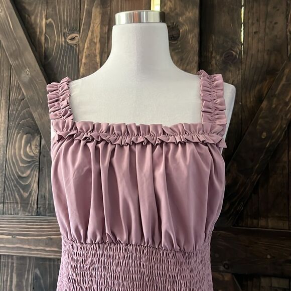 Scarlet Darkness Pleated Gothic Steampunk High Low Dress - Picture 3 of 12